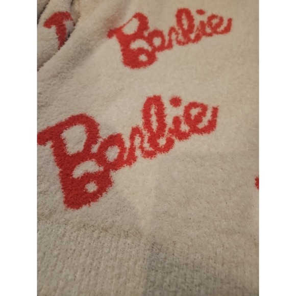Barbie Plush Sweatshirt size L Pink And Cream - Picture 4 of 8